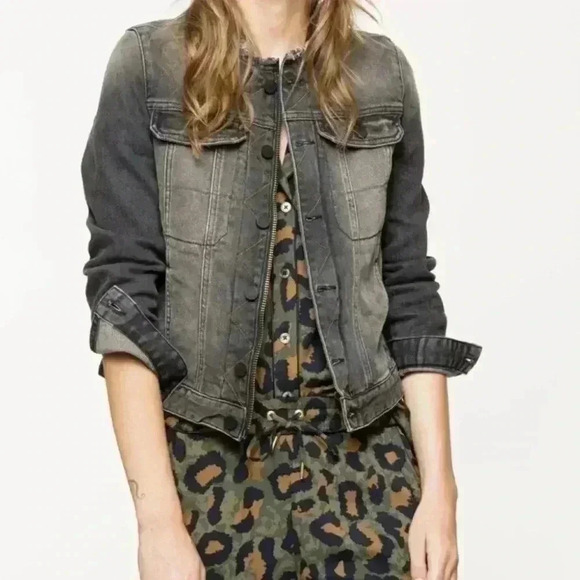 New Zadig & Voltaire Distressed Denim Jacket Sz M - Picture 3 of 12